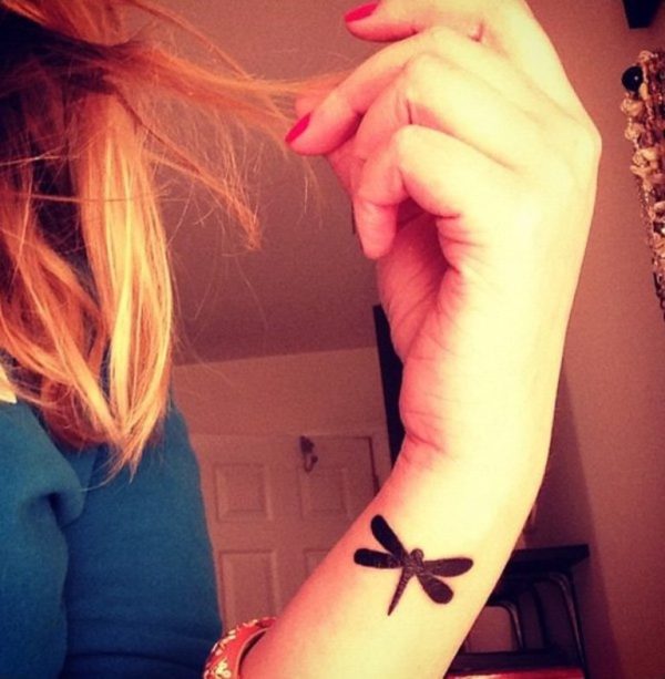 Black Dragonfly Tattoo