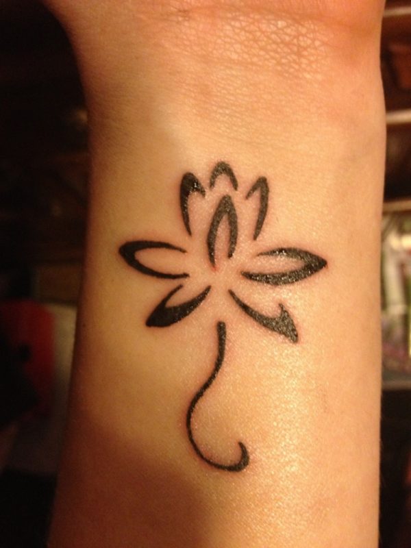 Black Lotus Flower Tattoo