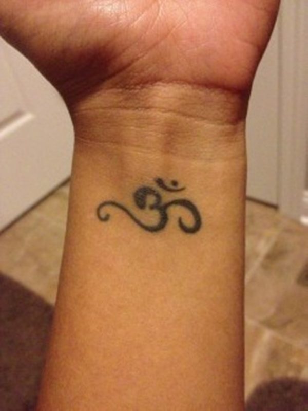 Black Om Tattoo