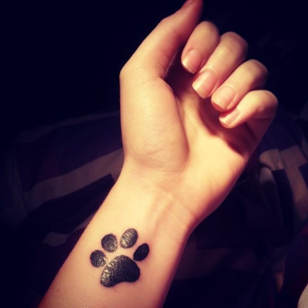 Black Paw Print Tattoo