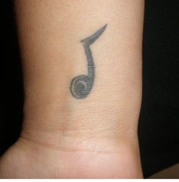 Black Small Music Tattoo