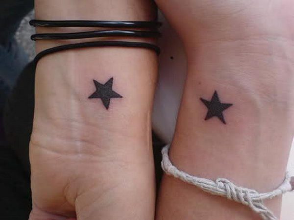 Black Star Tattoo On Wrist 