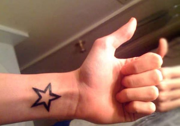 Black Star Tattoo Design