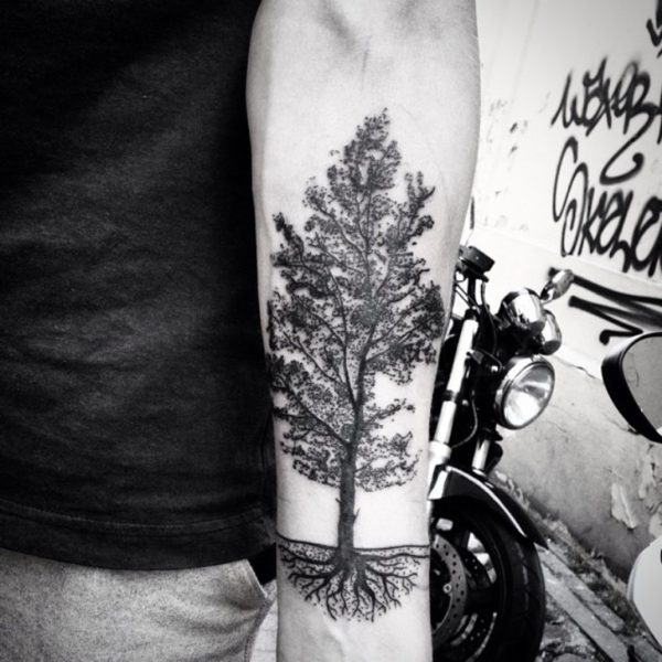 Black Tree Tattoo