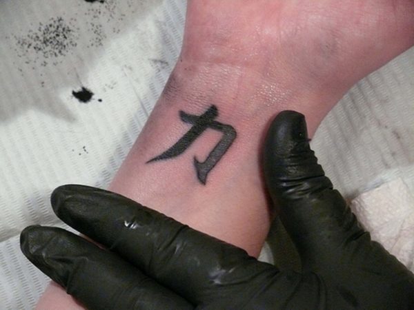 Black Word Tattoo on Wrist