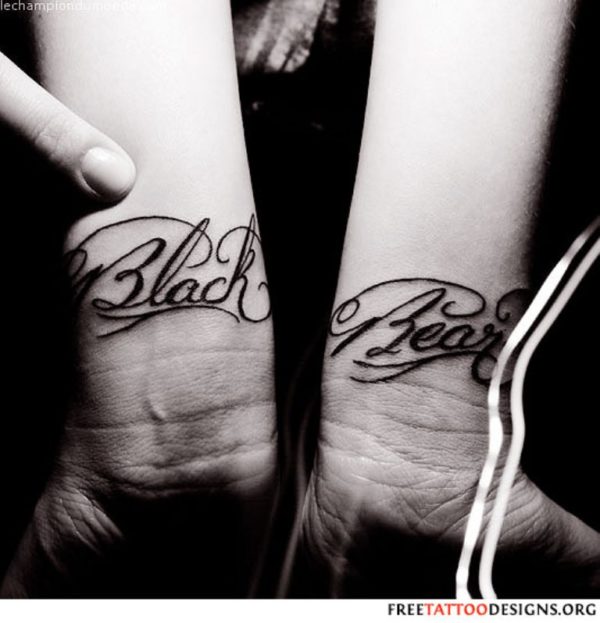 Black Wording Tattoo