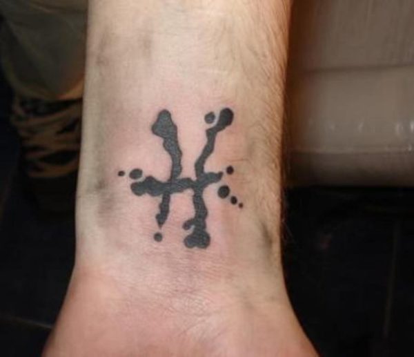 Black Zodiac Tattoo On Wrist