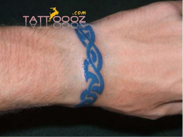 Blue Bracelet Tattoo