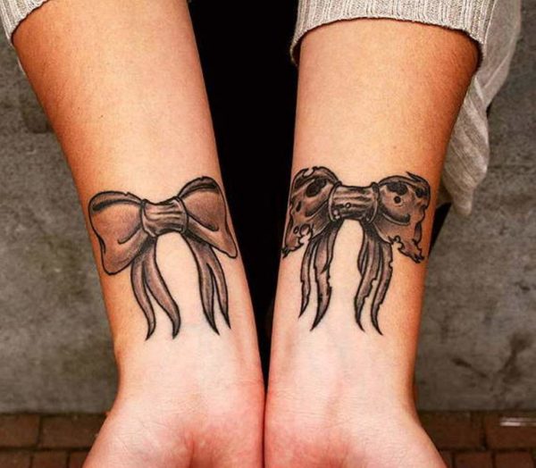 Bow Tattoo On Wrist