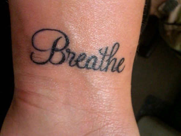 Breathe Word Tattoo