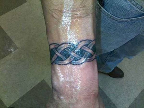 Celtic Band Tattoo On Wrist
