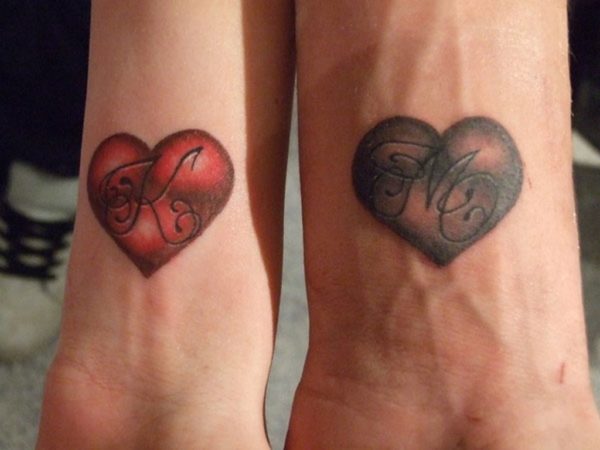 Colored Hearts Tattoo