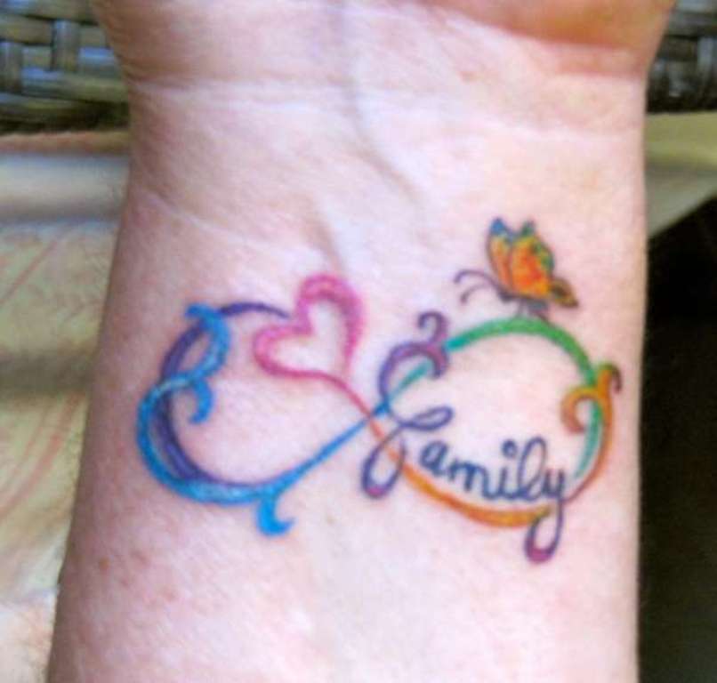 Colored Infinity Tattoo