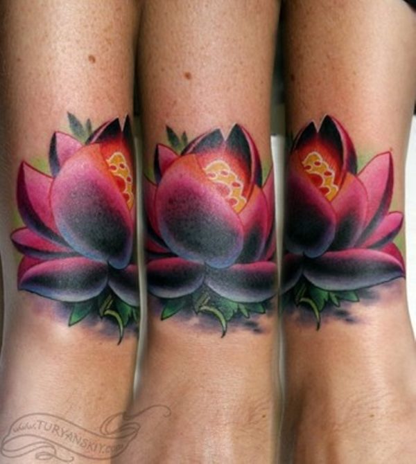 Colored  Lotus Tattoo