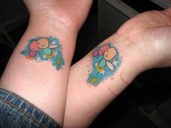 Colorful Wrist Tattoo