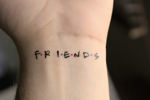 Colorful Friends Tattoo on Wrist