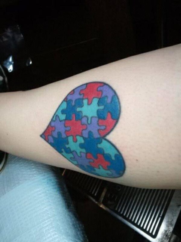 Colorful Heart Tattoo