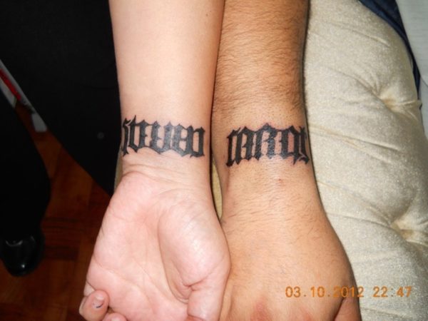 Cool Words Tattoo On Wrist