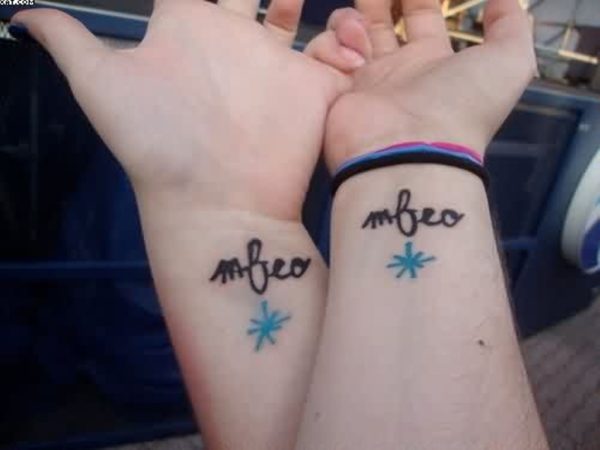 Couple Lettering Tattoo