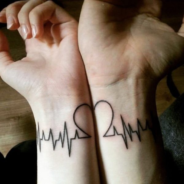 Couple Lifeline Love Tattoo