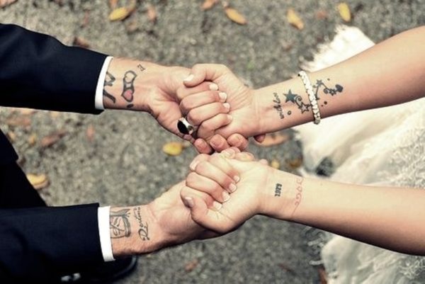 Couple Wrist Tattoo