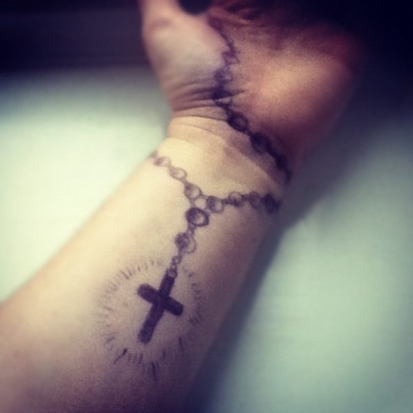 Cross Tattoo On Wrist
