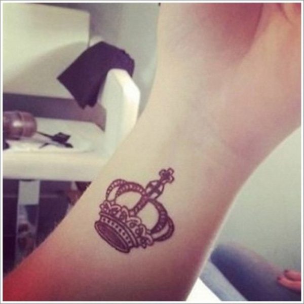 Crown Tattoo On Wrist