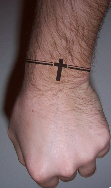 Cristian Religious Symbol Tattoo On Wrist