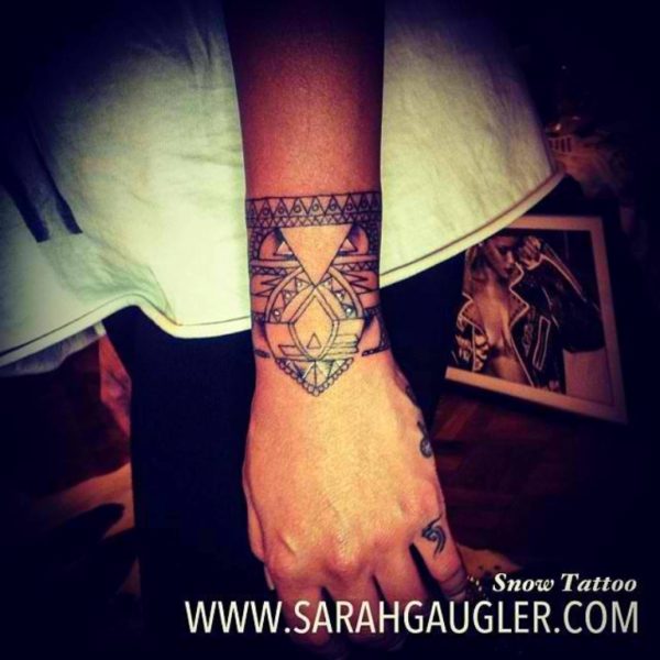 Custom Designed Geometric Tattoo On Wrist