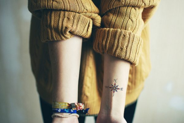 Cute Compass Tattoo