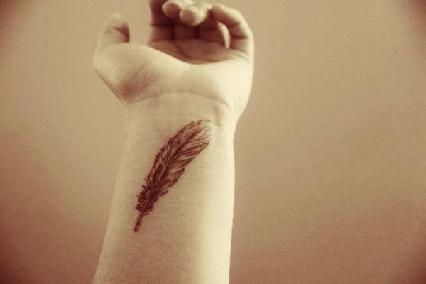 Cute Feather Tattoo