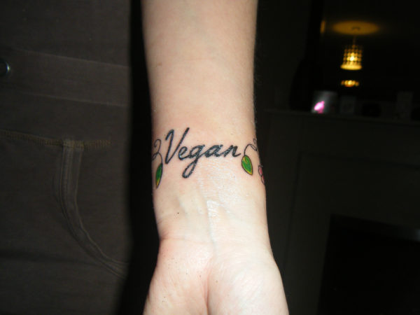Dark Ink Vegan Wrist Tattoo