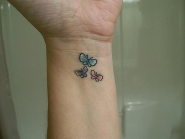 Doodle Butterfly Tattoo on Wrist