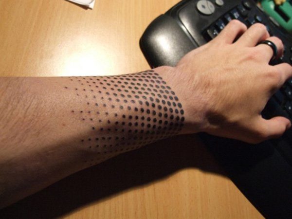 Dotted Shade Tattoo On Wrist