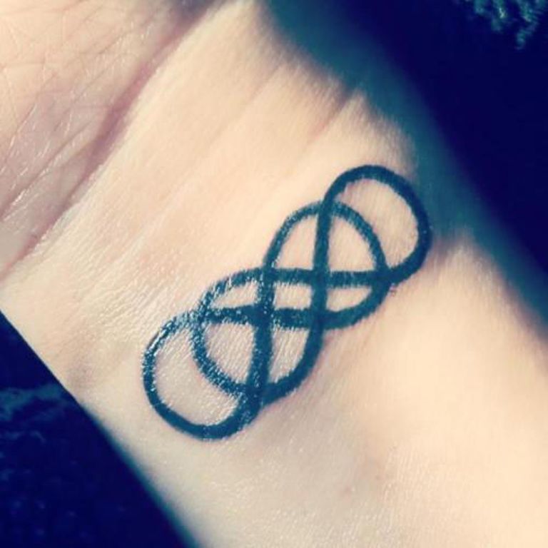 Double Infinity Tattoo On Wrist