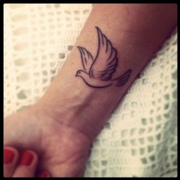 Dove Tattoo Design On Wrist