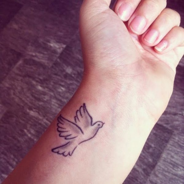 Dove Tattoo Design On Wrist