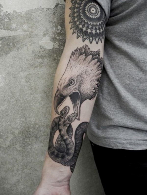 Eagle And Snake Tattoo