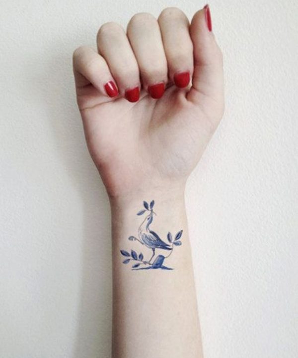 Elegant Bird Tattoo