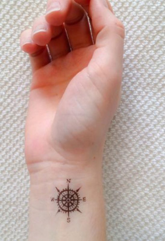 Elegant Compass Tattoo Design