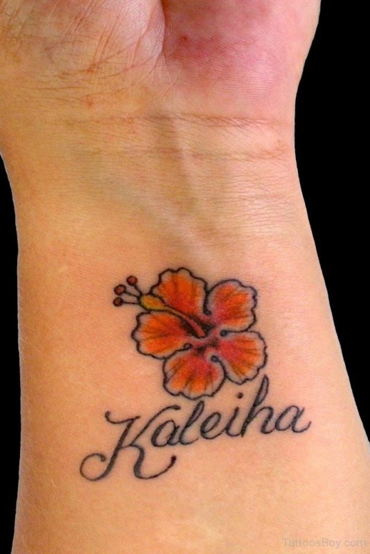 Elegant Flower Tattoo On Wrist