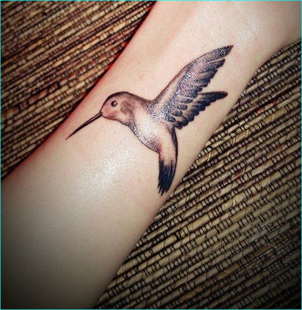 Elegant  Hummingbird Tattoo Design
