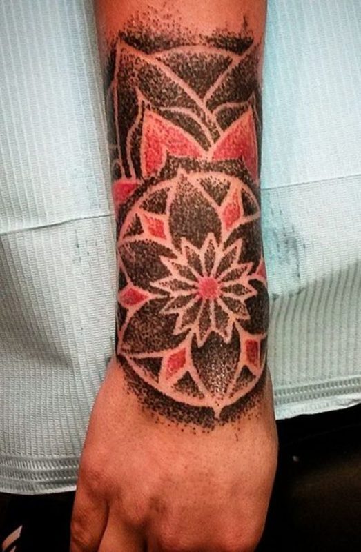 Elegant Mandala Tattoo On Wrist
