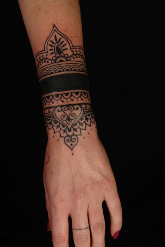 Elegant Mandala Tattoo On Wrist