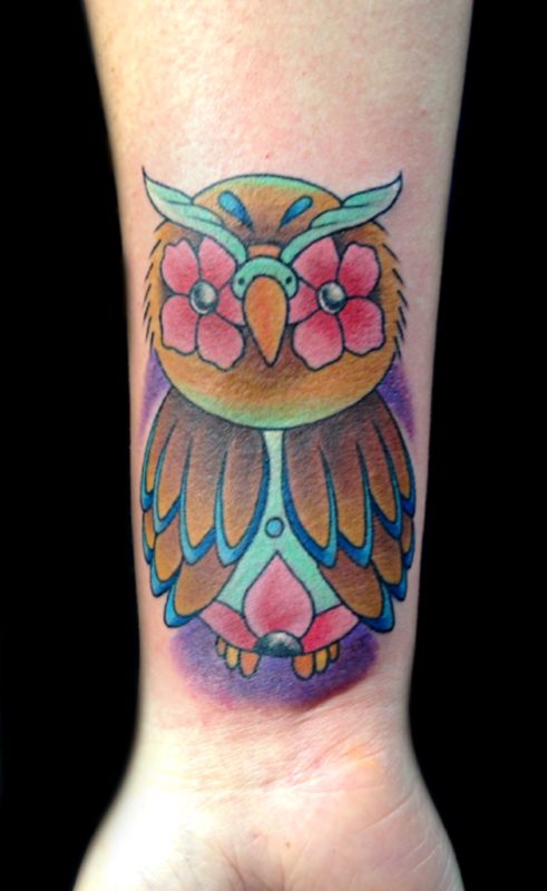 Elegant Owl Tattoo