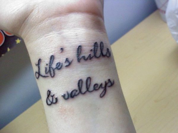 Elegant Wording Tattoo