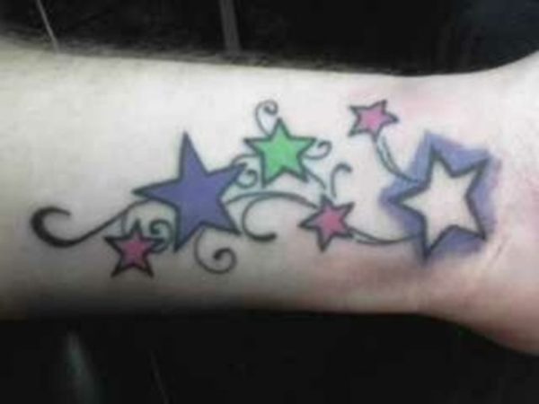 Excellent Stars Tattoo On Wrist