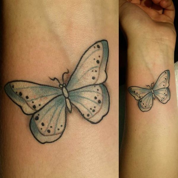 Fancy Butterfly Tattoo On Wrist