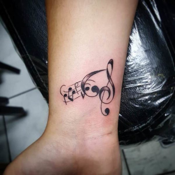 Fancy Music Notes TattooFancy Music Notes Tattoo