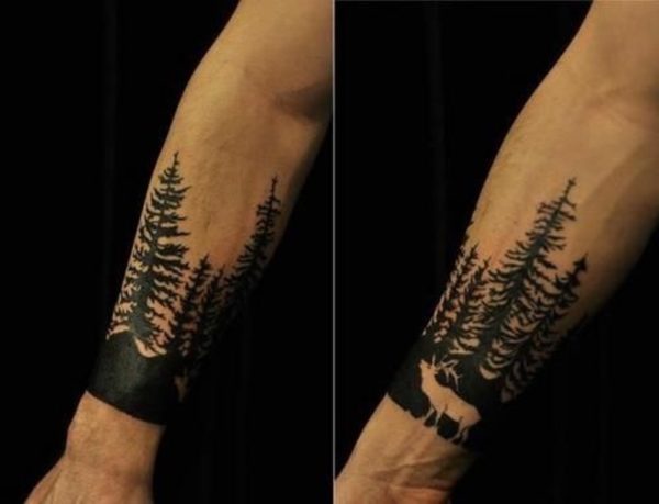 Fancy Tree Tattoo On Wrist